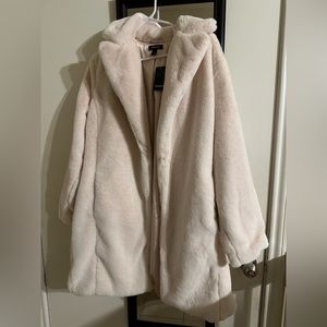 NWT Torrid Long pink plush faux fur coat